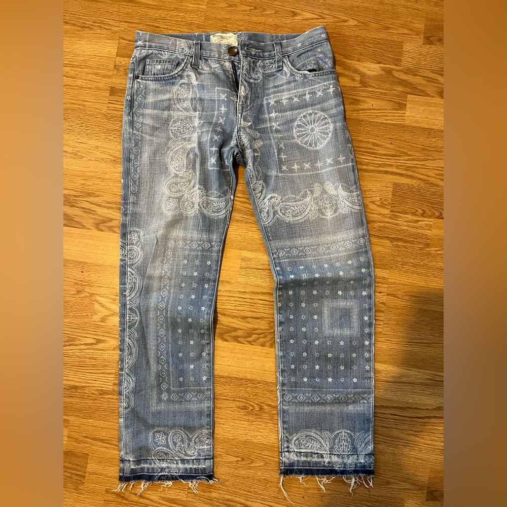 Womens printed jeans